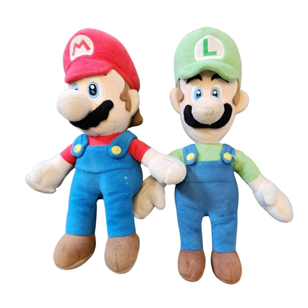 Nintendo Super Mario Bros Mario and Luigi Plush Toy Set 9 Inch Stuffed Figures